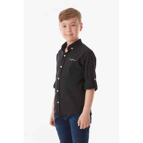 Детская рубашка  Fullamoda, Цвет: Черный, Размер: 12 лет, изображение 4