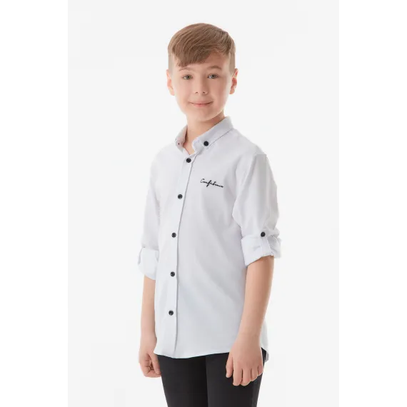 Детская рубашка  Fullamoda, Цвет: Белый, Размер: 13 лет, изображение 3