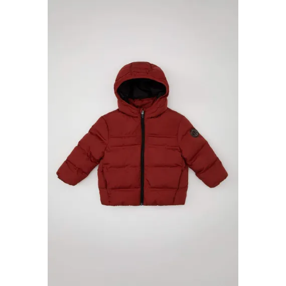 Куртка детская утепленная с капюшоном  DeFacto, Цвет: Бордовый, Размер: 2-3 года