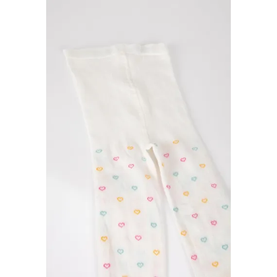 Колготки школьные детские хлопковые  DeFacto, Цвет: Белый, Размер: 7-8 лет, изображение 3