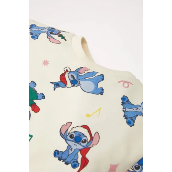 Комплект для девочки с принтом Disney Lilo & Stitch  DeFacto, Цвет: Бежевый, Размер: 24-36 мес., изображение 3