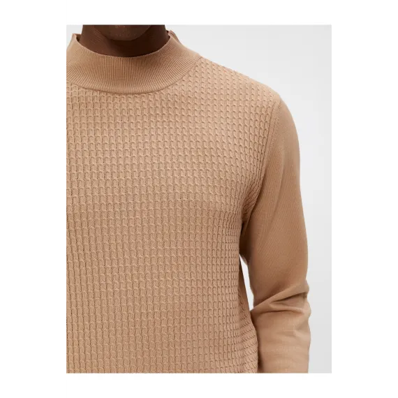 Свитер с полурыбацким воротником Koton, Цвет: Экрю, Размер: M, изображение 5