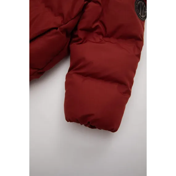 Куртка детская утепленная с капюшоном  DeFacto, Цвет: Бордовый, Размер: 3-4 года, изображение 3