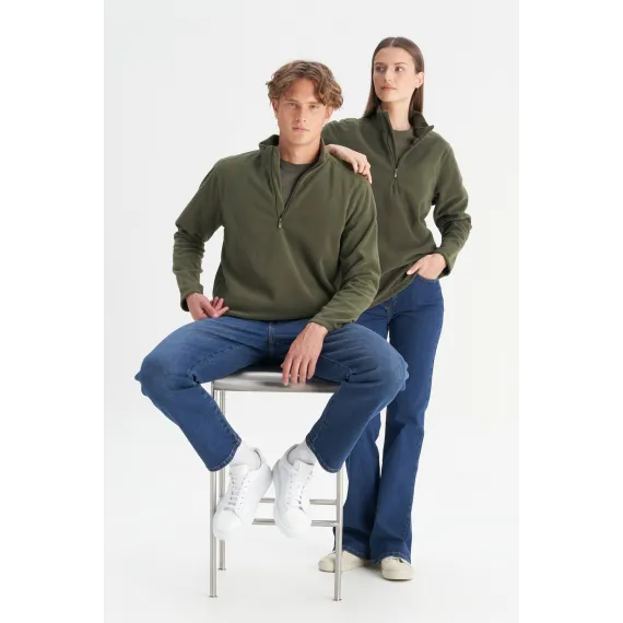 Свитшот мужской  AC&Co Altınyıldız Classics, Цвет: Хаки, Размер: M, изображение 7