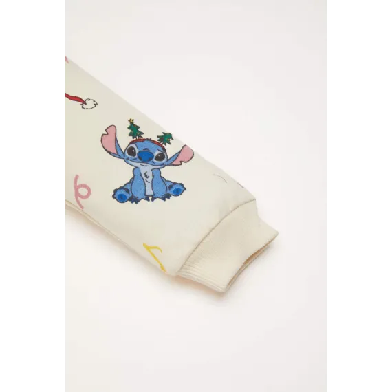 Комплект детский 2-предметный с принтом Disney Lilo & Stitch DeFacto, Цвет: Бежевый, Размер: 3-4 года, изображение 4