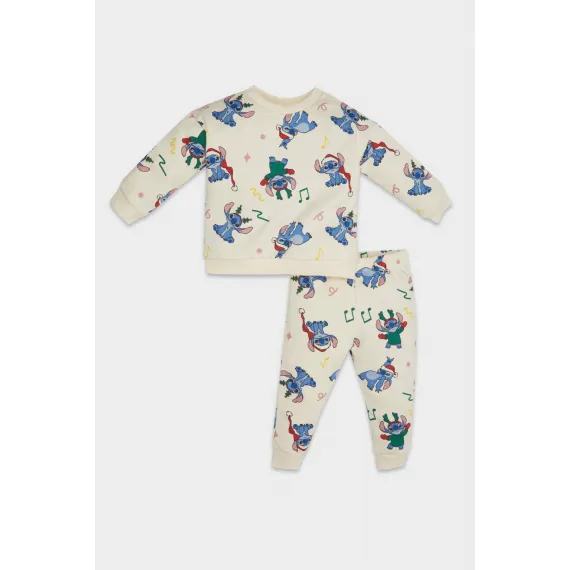 Комплект детский 2-предметный с принтом Disney Lilo & Stitch DeFacto, Цвет: Бежевый, Размер: 3-4 года