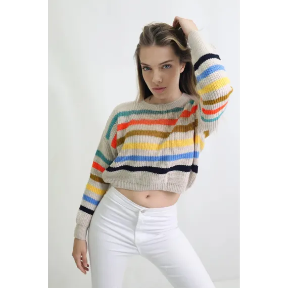 Свитер кроп Get Crazy, Цвет: Бежевый, Размер: STD